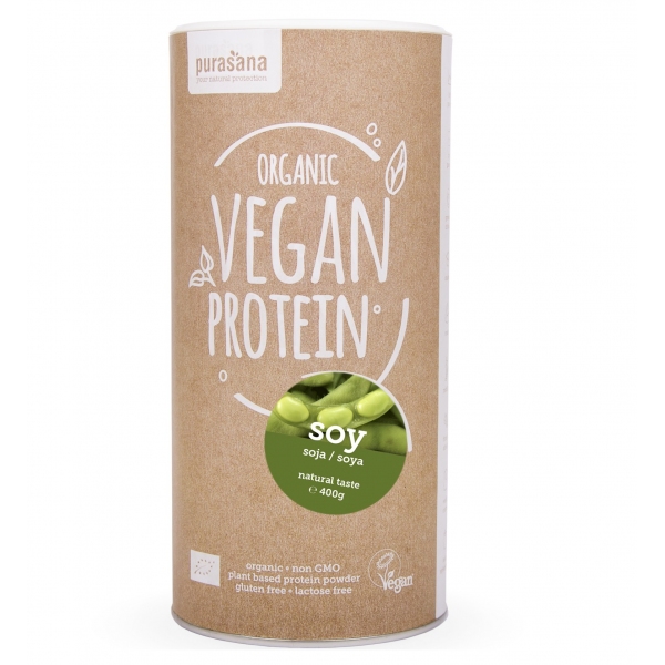Proteines Soja - Vegan Bio Pot 400g Purasana