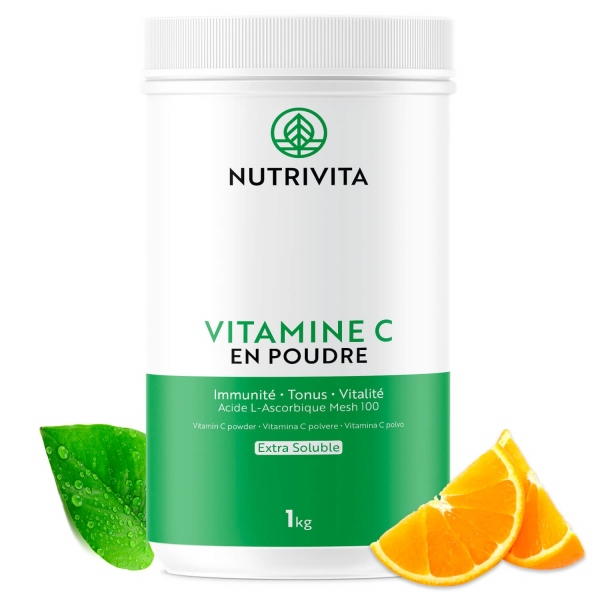 Phytothérapie Vitamine C poudre - Pot 1Kg Nutrivita