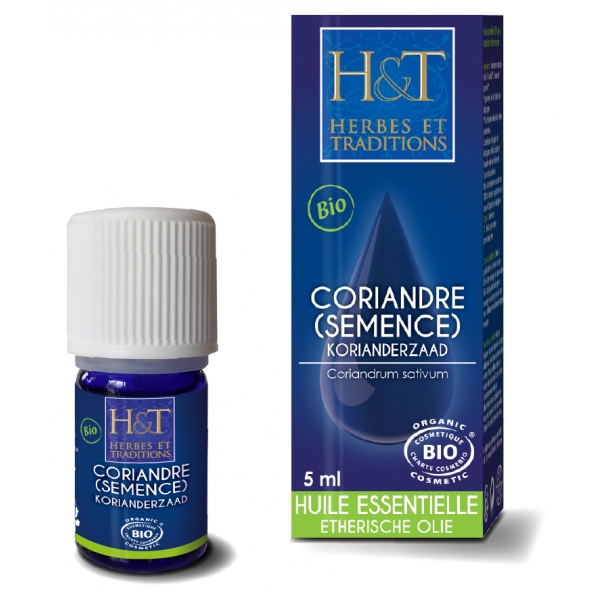 Phytothérapie Coriandre Bio semence - Huile essentielle 5 ml Herbes Traditions
