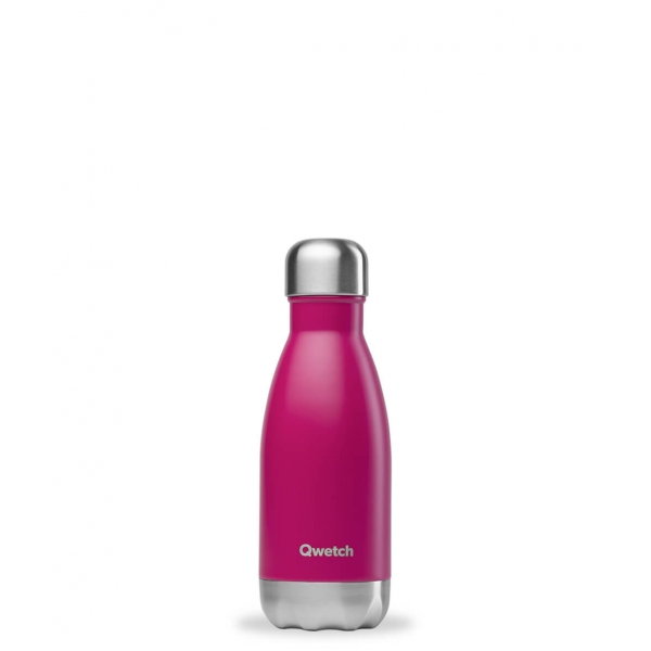 Phytothérapie Bouteille isotherme Inox Magenta - 260 ml Qwetch