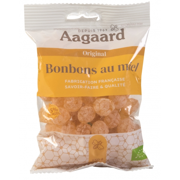 Phytothérapie Bonbons Miel original Bio - Sachet 150 g Aagaard