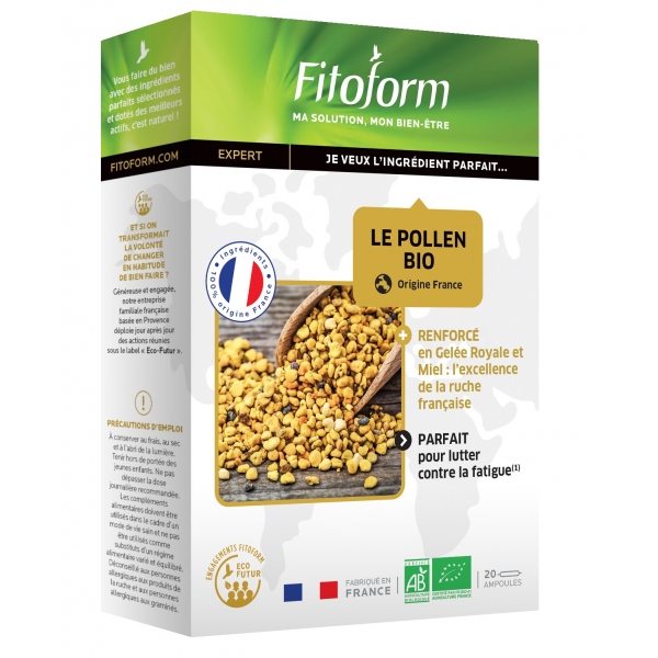 Phytothérapie Pollen Bio Francais - 20 ampoules Fitoform