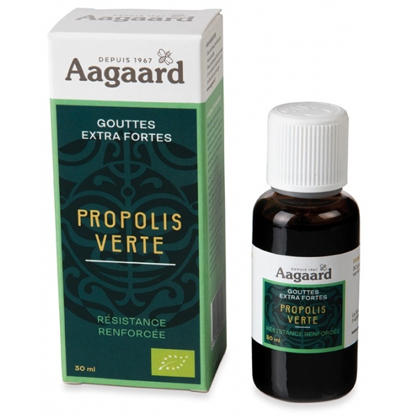 Phytothérapie Propolis verte Bio gouttes - Flacon 30 ml Aagaard