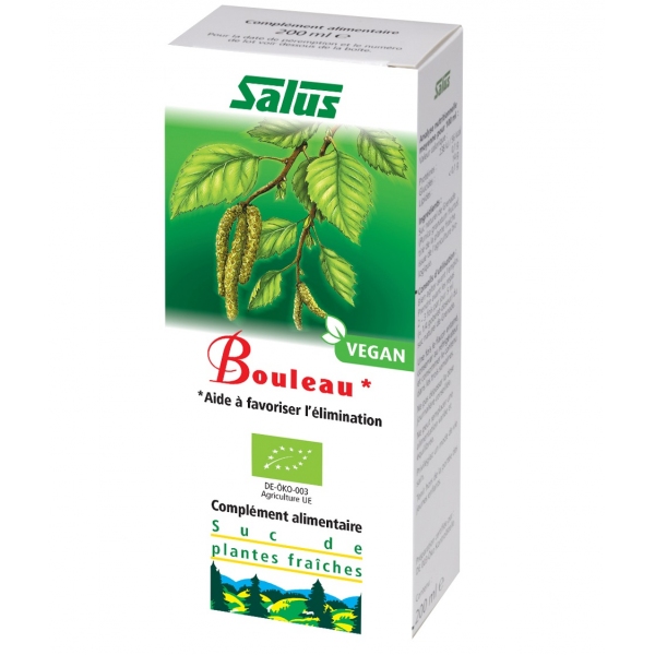Phytothérapie Bouleau Bio suc de plantes fraiches - Flacon 200 ml Salus