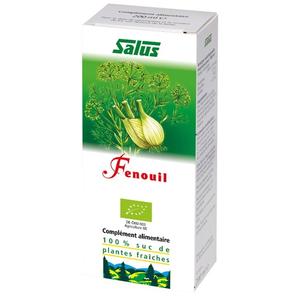 Phytothérapie Fenouil Bio suc de plantes fraiches - Flacon 200 ml Salus