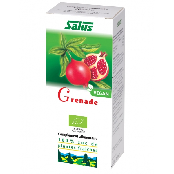 Phytothérapie Grenade Bio suc de plantes fraiches - Flacon 200 ml Salus