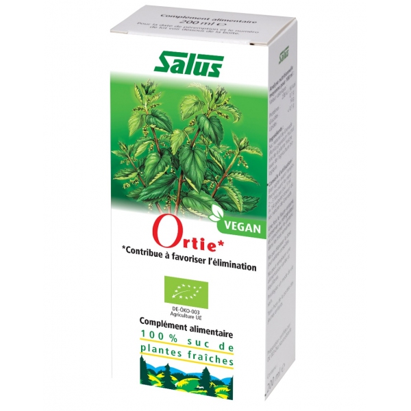 Phytothérapie Ortie Bio suc de plantes fraiches - Flacon 200 ml Salus