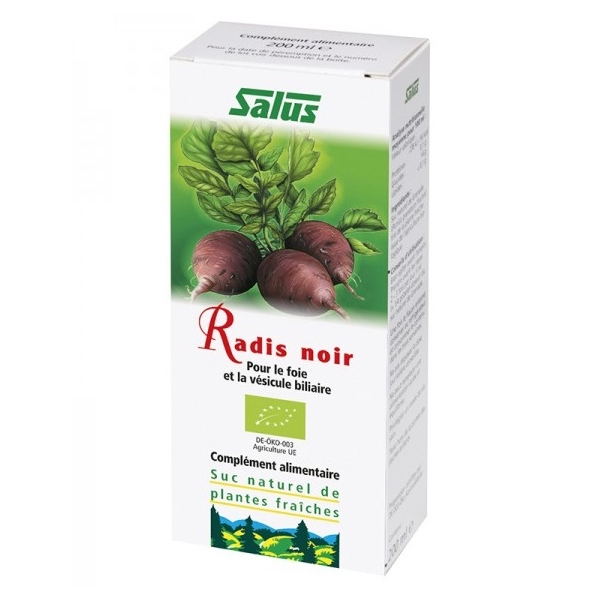 Radis noir Bio suc de plantes fraiches - Flacon 200 ml Salus