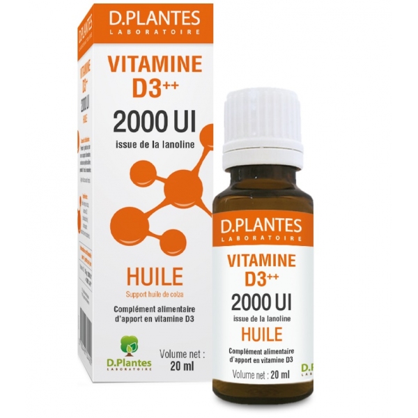 Phytothérapie Vitamine D3 2000 UI - Flacon 20ml D-Plantes