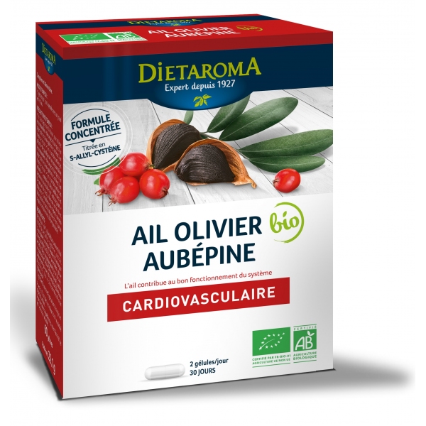 Ail Olivier Aubepine Bio - 60 gelules Dietaroma