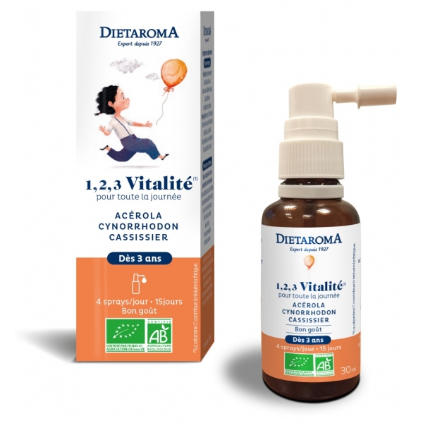 Phytothérapie Enfant 123 vitalite - Spray bio 30 ml Diétaroma