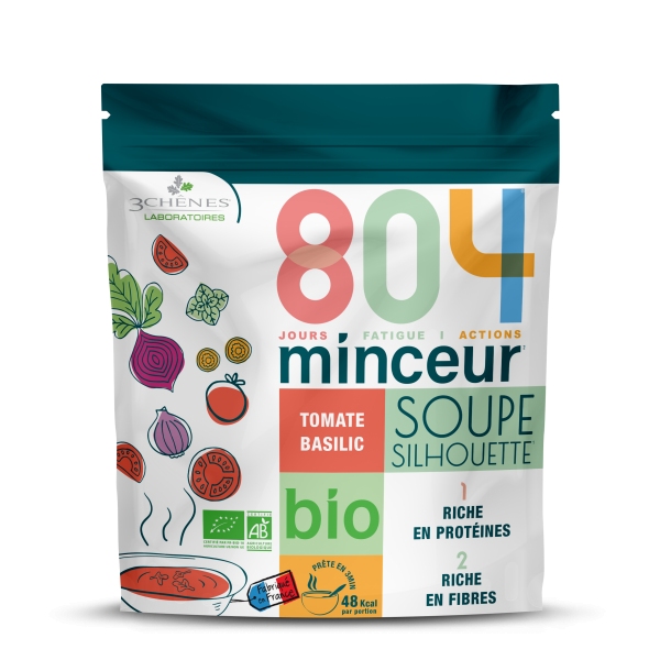 804 Soupe Tomate Basilic Minceur Bio - 6 sachets - Minceur 804