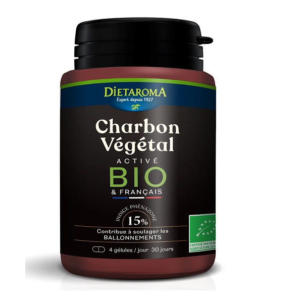 Charbon vegetal Bio - 120 gelules Dietaroma