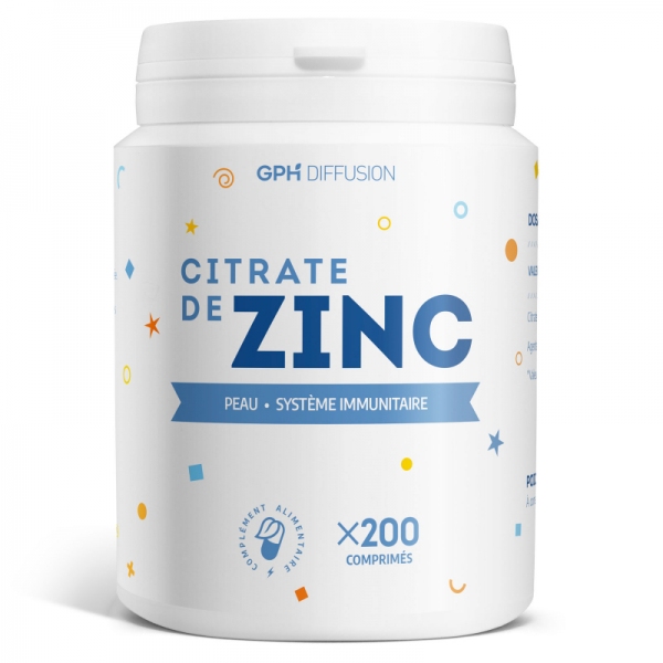 Phytothérapie Zinc Citrate - 200 comprimes GPH