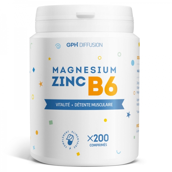 Phytothérapie Magnesium Zinc Vitamine B6 - 200 comprimes GPH