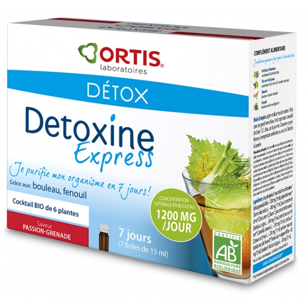 Phytothérapie Detoxine - Depuratif Express Bio- 7 fioles Ortis