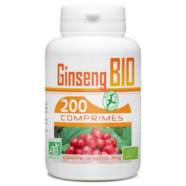 Phytothérapie Ginseng rouge Bio 200 comprimes GPH