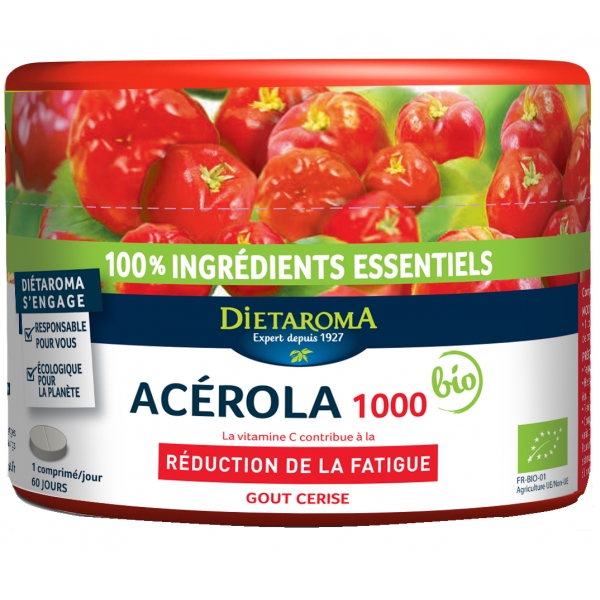 Acerola 1000 Bio Cerise - 60 comprimes Dietaroma