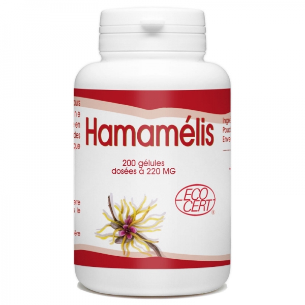Phytothérapie Hamamelis Bio 200 gelules GPH