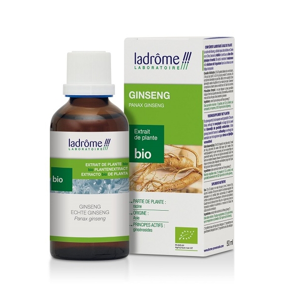 Ginseng - Extrait de Plante Fraiche Bio 50ml Ladrome