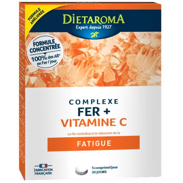 Fer - Vitamine C - 30 comprimes Dietaroma