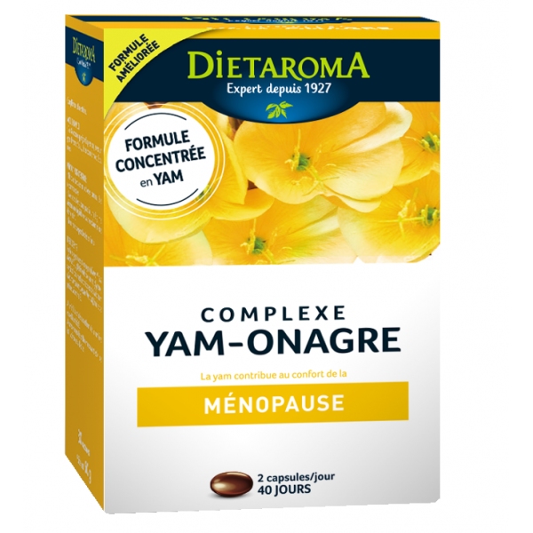 Phytothérapie Yam Onagre 80 capsules Dietaroma